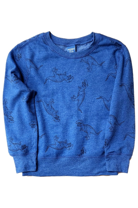 Boys Blue Crew Neck Dinosaur Sweatshirt XX-Small 4-5