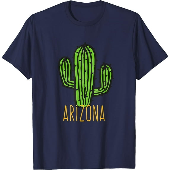 Arizona Cactus - AZ Souvenir Unisex T-Shirt for Men Women Kids Toddler,Navy Color,Size L