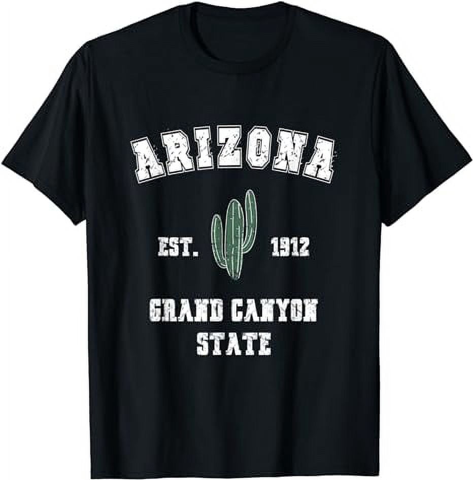 Blue Arizona Cactus Cotton T-Shirt by Tennessee River main image 0