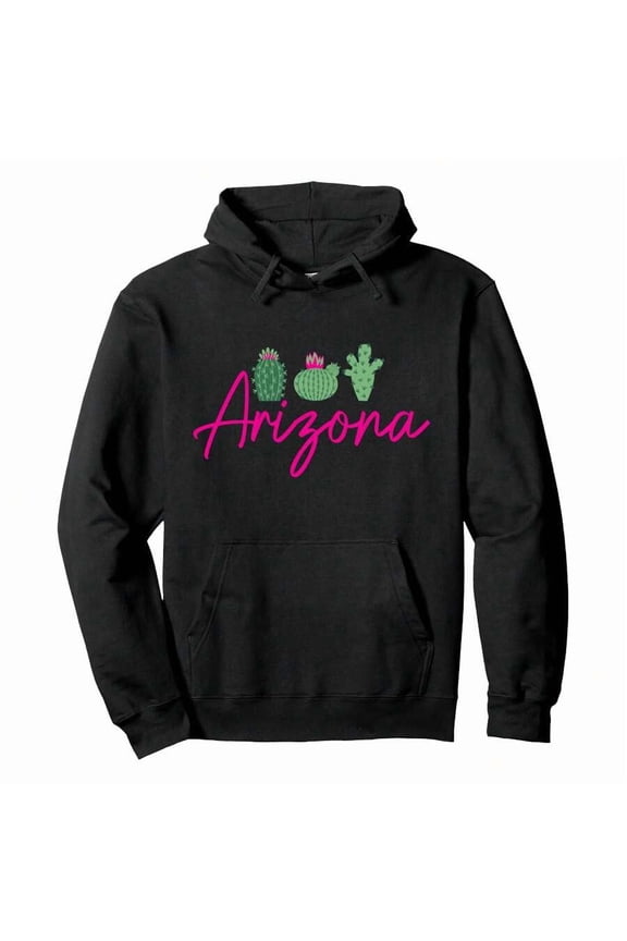 Arizona Cactus Sweet AZ Pride Pullover HoodieMen's Hoodies, Outdoor Everyday, Street Fashion