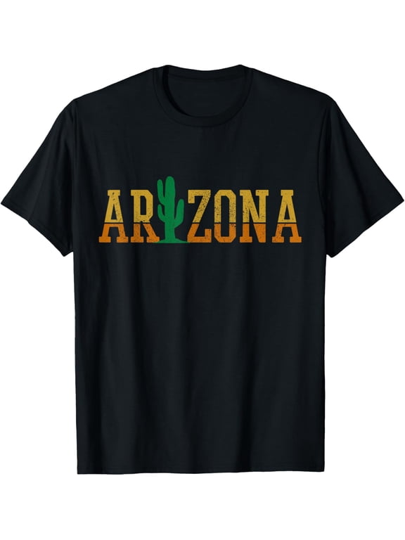 Arizona Cactus USA Souvenir T-Shirt men and women can wear, black, white, gifts