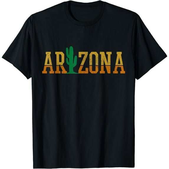 Arizona Cactus Vintage Retro Pride Souvenir Gift T-Shirt