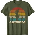 thumbnail image 1 of Arizona Cactus Vintage Souvenir Unisex T-Shirt for Men Women Kids Toddler,Military Green Color,Size YS, 1 of 5