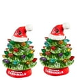 thumbnail image 1 of Arizona Cardinals 2-Pack 4" Ceramic LED Christmas Tree Set, 1 of 3