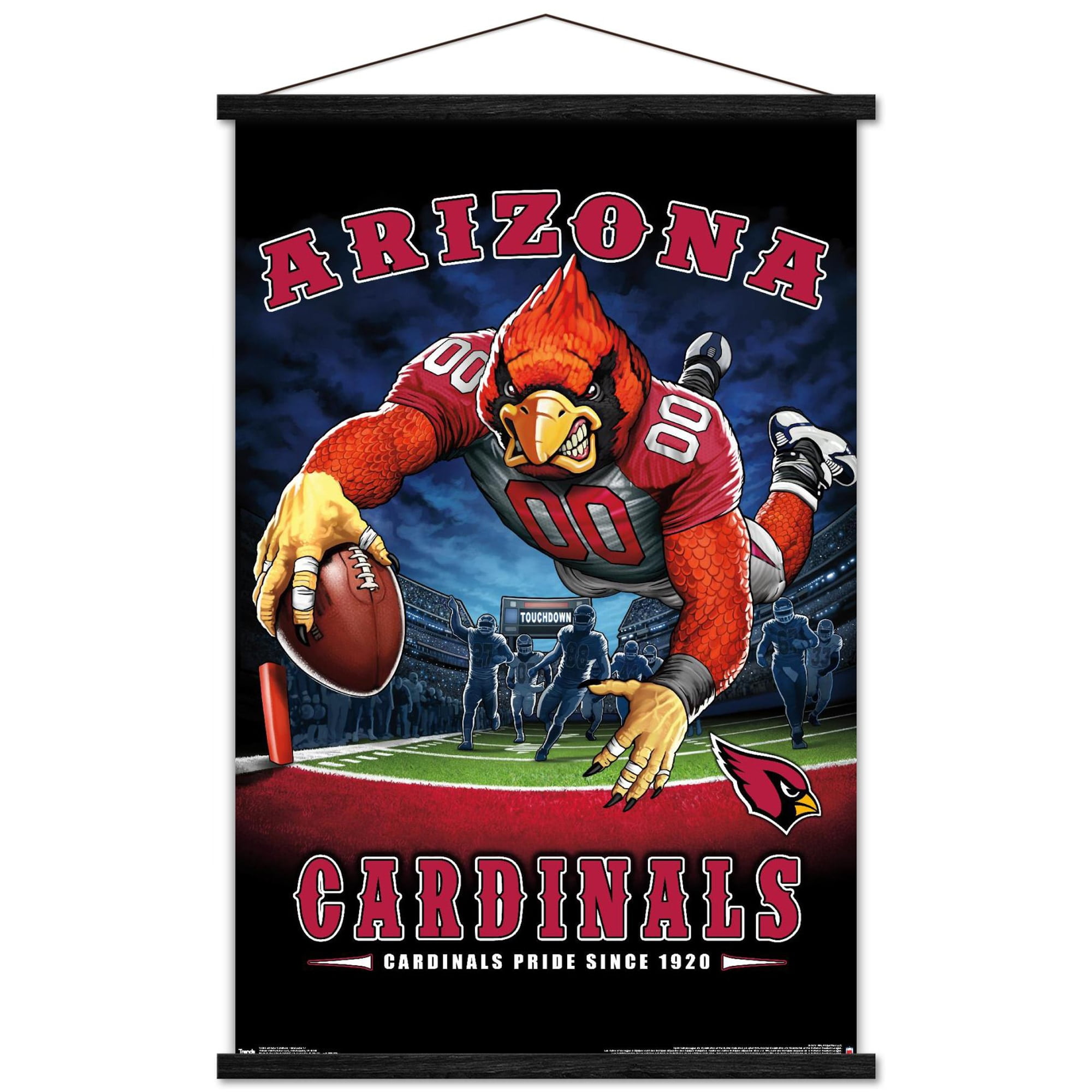 NFL Arizona Cardinals - S. Preston Mascot Big Red 20 Wall Poster, 22.375 x  34