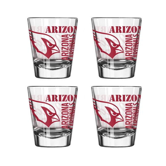 Logo Brands Arizona Cardinals 4-Pack 2oz. Shot Glass Set
