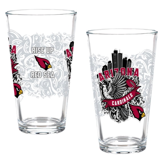 Arizona Cardinals Hometown Series 16oz Pint Glass 2-Piece Set with Gift Box