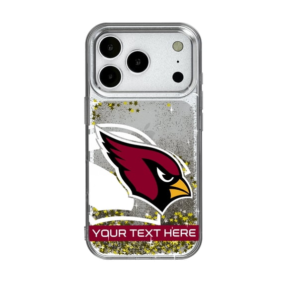 Arizona Cardinals Personalized Tilt Design iPhone Glitter Phone Case