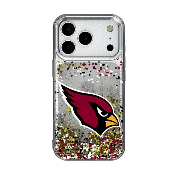 Arizona Cardinals iPhone Glitter Case with Confetti Design