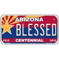 thumbnail image 1 of Arizona Centennial Blessed Novelty Metal License Plate 6" x 3" Bicycle, 1 of 1