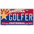 thumbnail image 1 of Arizona Centennial Golfer Metal Novelty License Plate 24" x 12" Large, 1 of 1