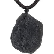 Arizona Cintamani Saffordite Stone Necklace,Real Tektite Raw Obsidian Crystal,Irregular Size