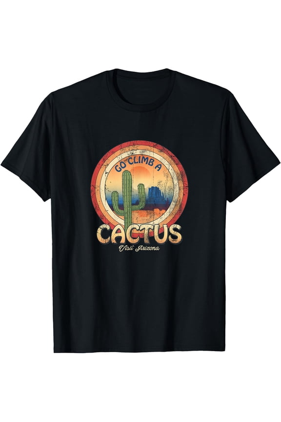 Arizona Climb Cactus Sunset Souvenir AZ Desert Southwest Hiking Unisex T-Shirt for Men Women Kids Toddler