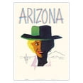 thumbnail image 1 of Arizona - Cowgirl - Vintage Travel Poster by Austin Briggs c.1955 - Master Art Print 10in x 14in, 1 of 4