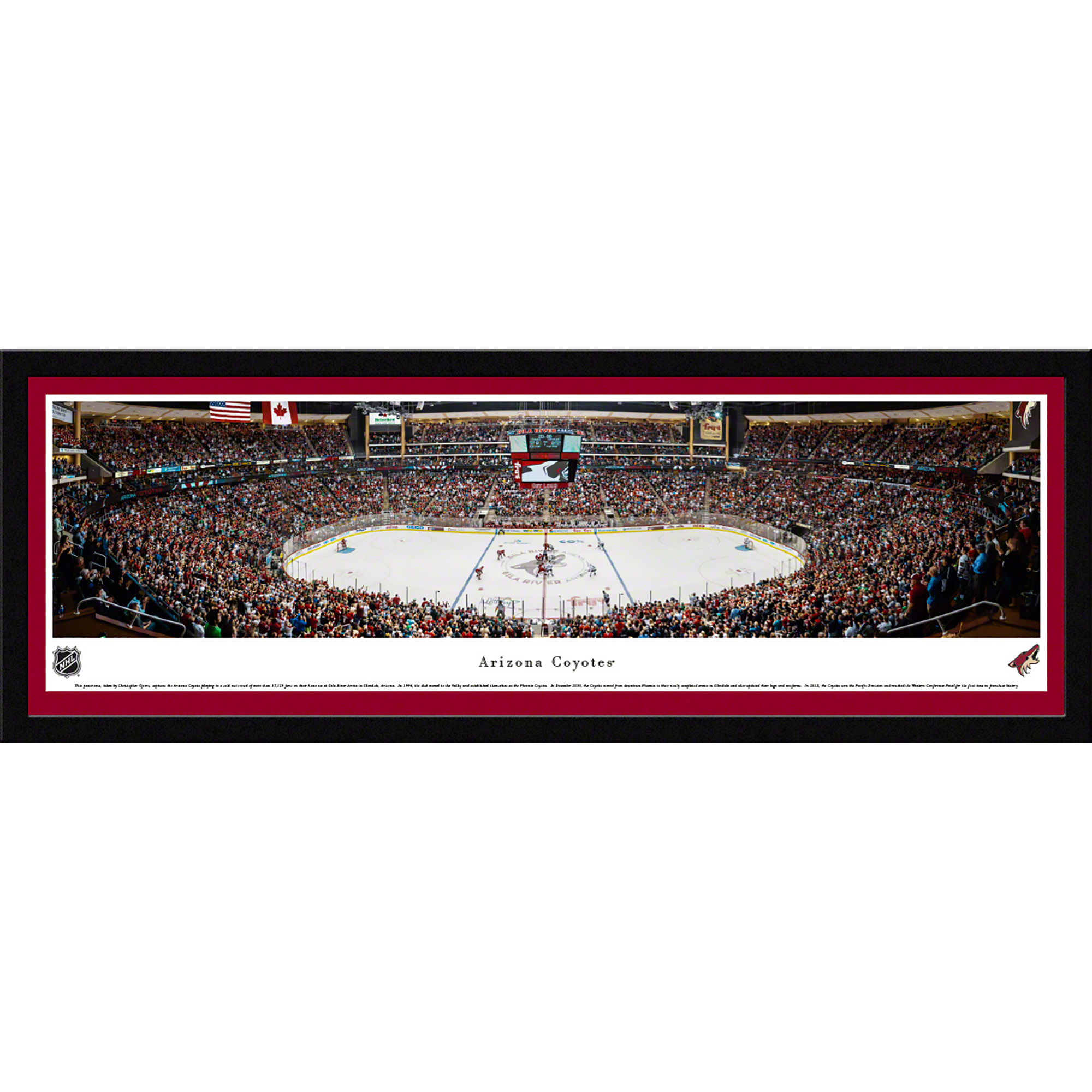 Arizona Coyotes - Center Ice at Gila River Arena - Blakeway Panoramas NHL Print with Select Frame and Single Mat - image 1 of 1