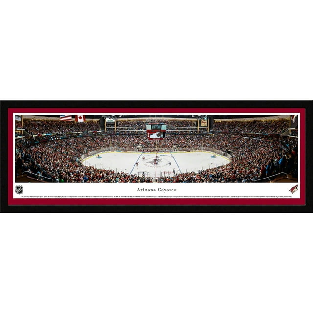 Arizona Coyotes - Center Ice at Gila River Arena - Blakeway Panoramas NHL Print with Select Frame and Single Mat