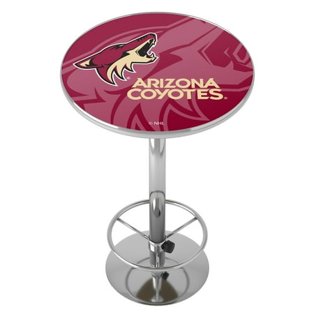 Arizona Coyotes NHL Watermark Chrome Pub Table - Red, Sand, Black
