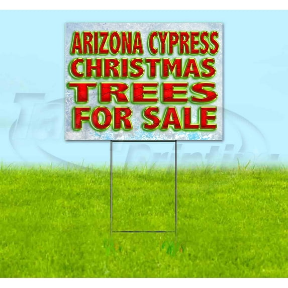 Arizona Cypress (18" x 24") Yard Sign, Includes Metal Step Stake