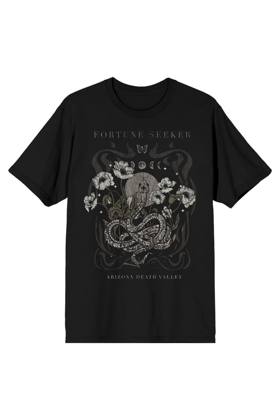 Arizona Death Valley Fortune Seeker Crew Neck Short Sleeve Men's Black T-shirt-Large