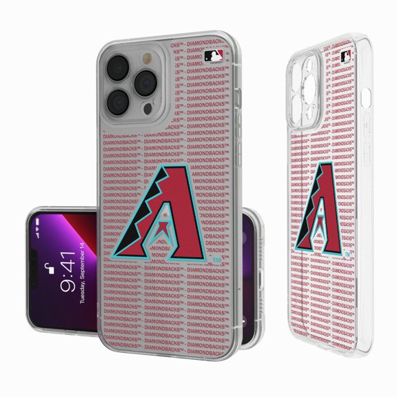 Arizona Diamondbacks Text Backdrop Clear iPhone Case