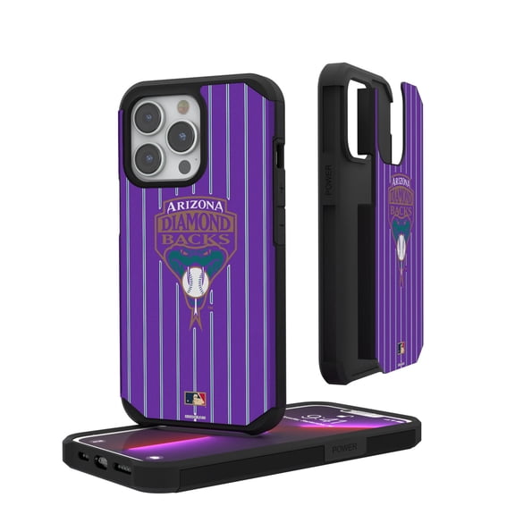 Arizona Diamondbacks iPhone Pinstripe Cooperstown Design Rugged Case