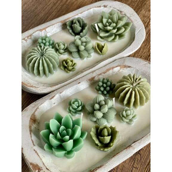 Arizona Dream by Crazy About Candles - Cactus Garden Scented Candle in Wooden Bowl