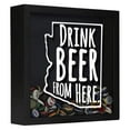 thumbnail image 1 of Torched Arizona Drink Beer Shadow Box Wall Mount Decor 13"x13"x3" Black, 1 of 8
