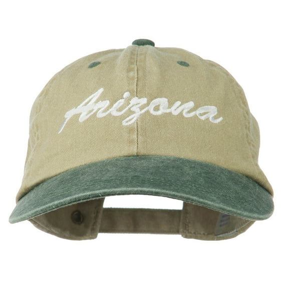 Arizona Embroidered Washed Cap - Khaki Green OSFM
