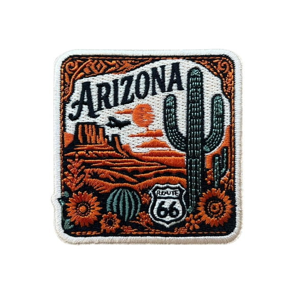 Arizona Embroidery Patch, City Iron On Sew On Travel Embroidered Applique Patch, Travel Patches, Fabric Patches For Clothes Backpacks Hats, Diy Accessories Gifts For Travel Lovers