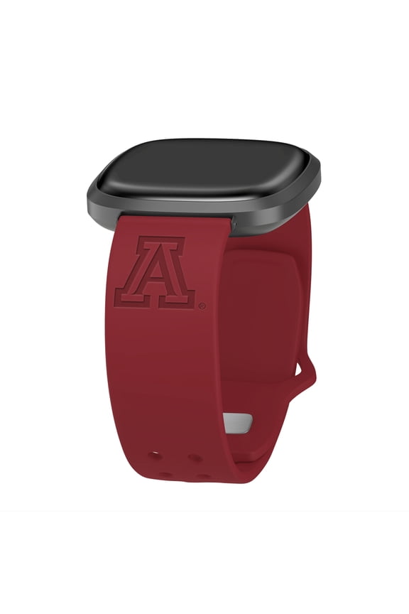 Arizona Engraved Silicone Unisex Watch Band for Fitbit Versa 3 and Sense (Crimson) by Affinity Bands