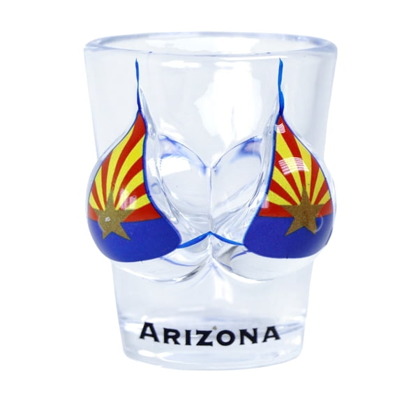 Arizona Flag Bikini Bust 3D Shot Glass