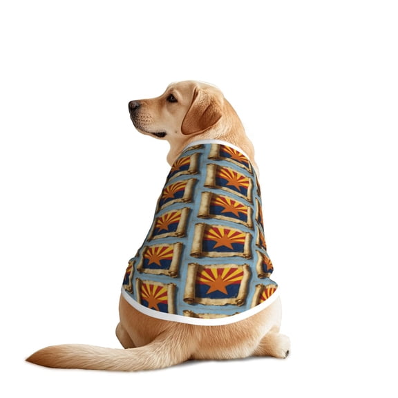 Arizona Flag Logo Dog T Shirts Vest for Dogs Fit - Spring, Summer, Fall Wear for Large Breed 3X-Large