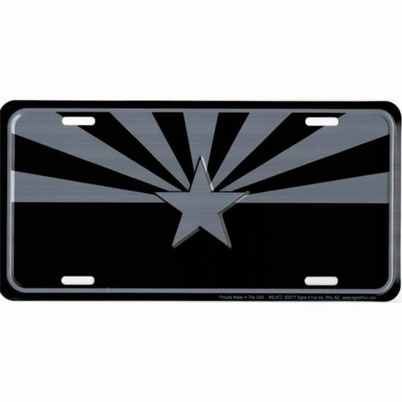 Arizona Flag Tactical Metal License Plate