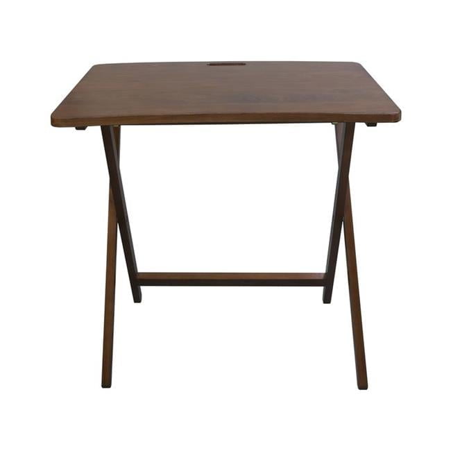 Walnut American Hardwood Folding Table with Handle