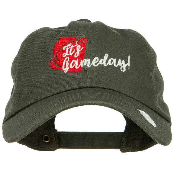 Arizona Football State Map Embroidered Unstructured Cap - Olive OSFM