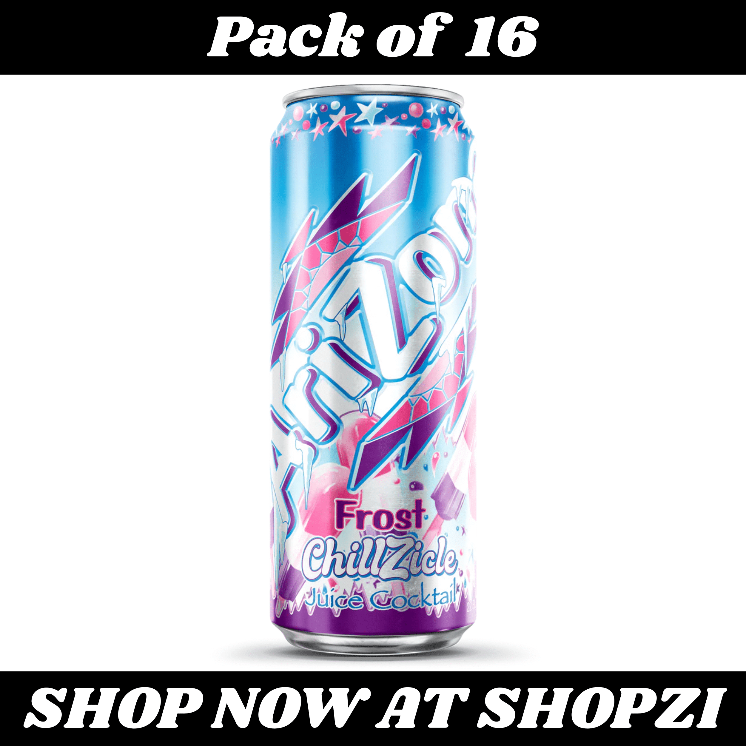 Arizona Frost ChillZicle Juice 22oz – 16 Pack Refreshing Fruit Drink