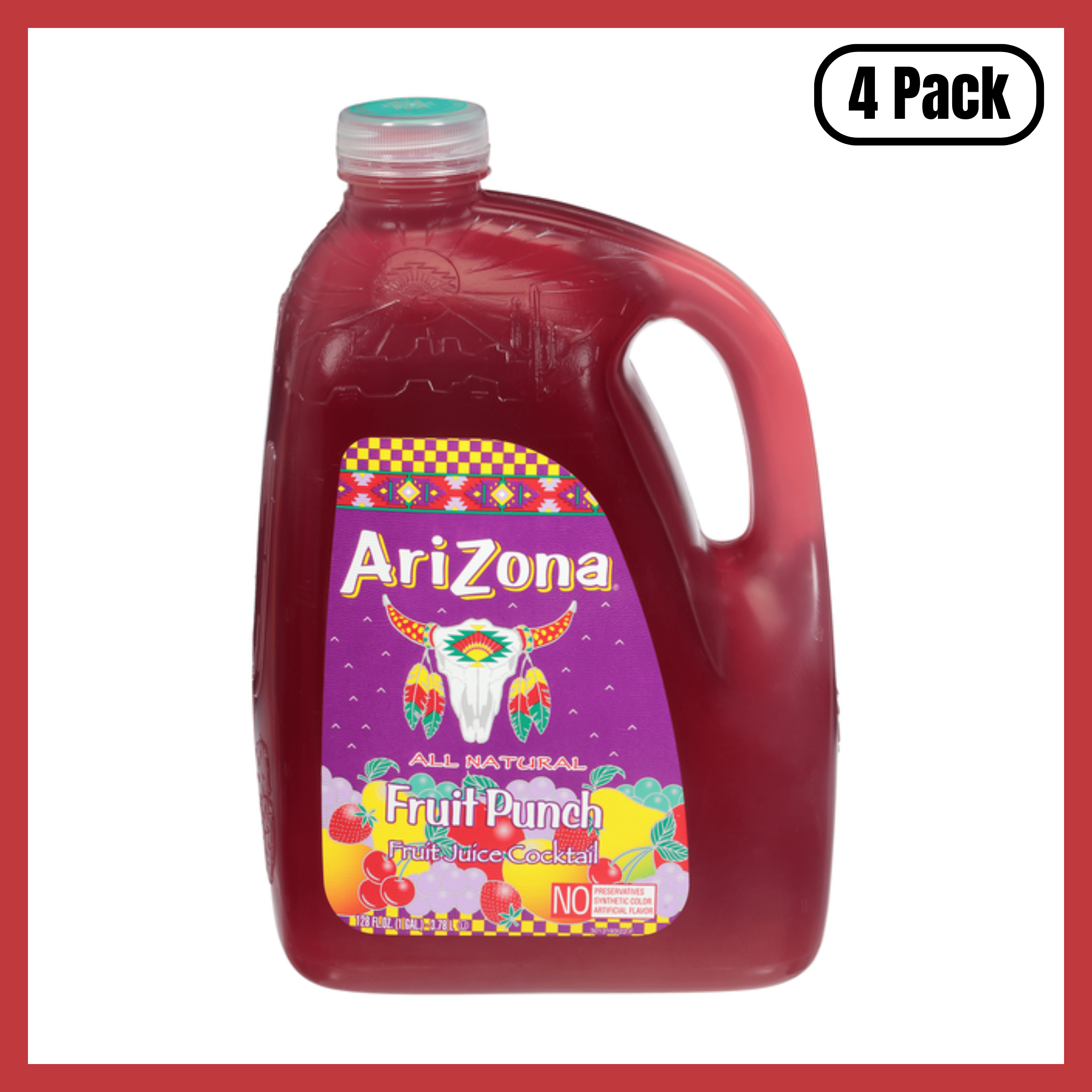Arizona Fruit Punch Juice Cocktail, 128 fl oz Bottle