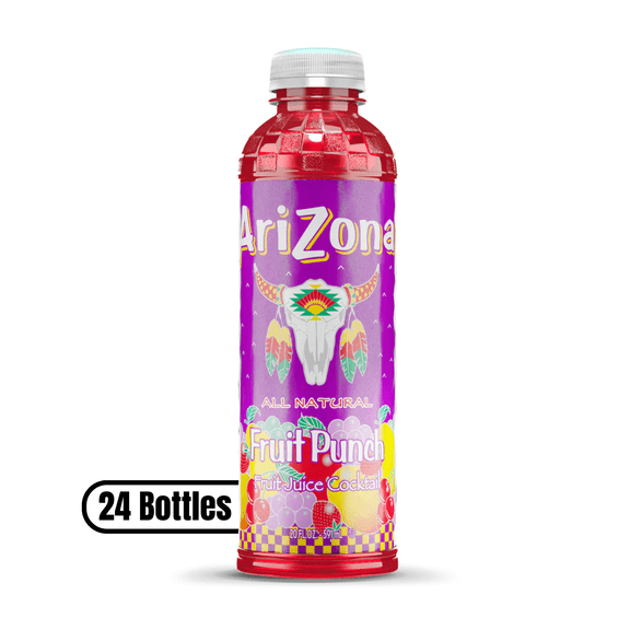 Arizona Fruit Punch Juice Cocktail, 20 oz Bottle, 24 Pack