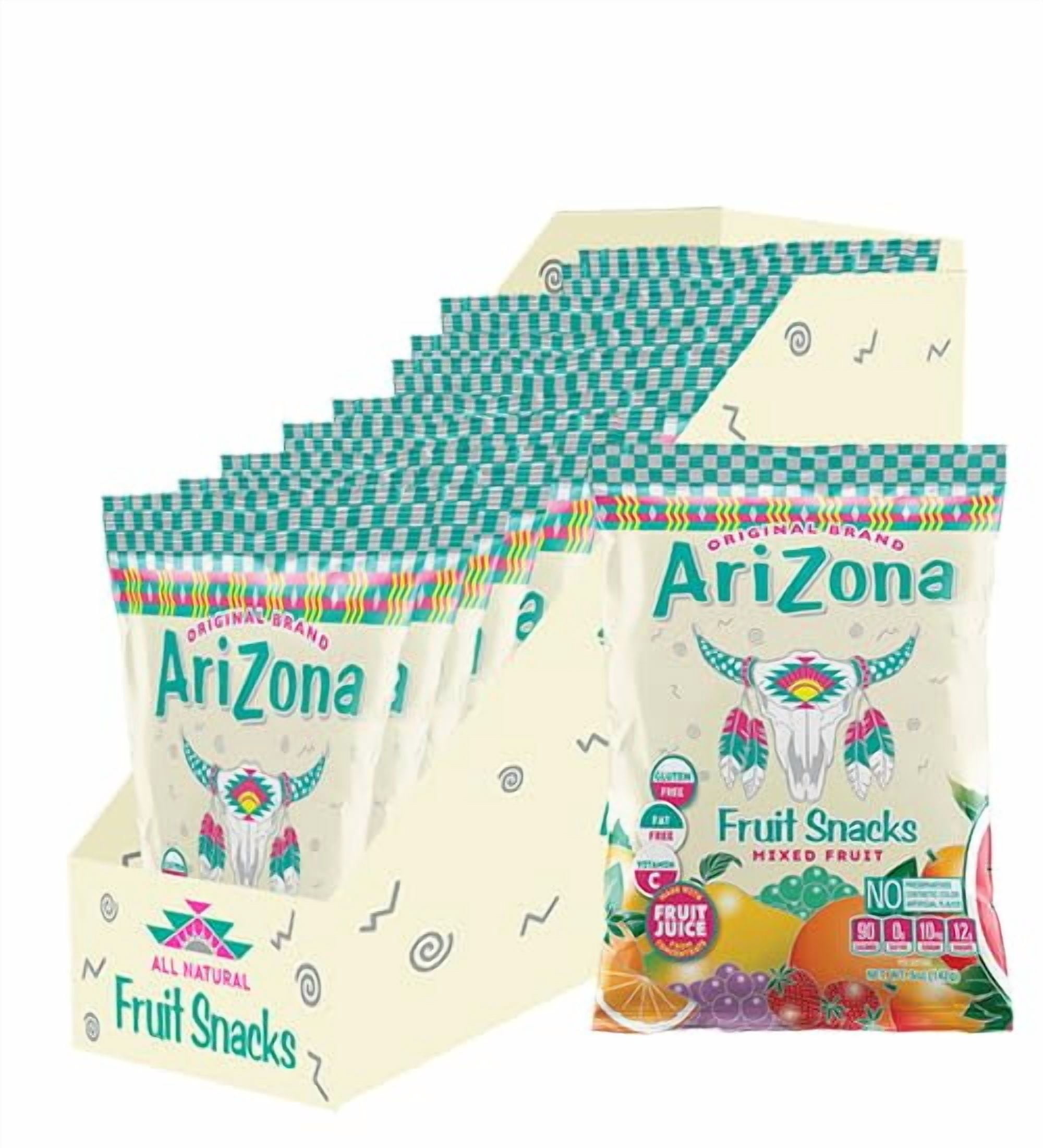 Arizona Fruit Snacks, Gluten Free Mixed Fruit Snacks, 5 Ounce Individual Bags (Pack of 12)