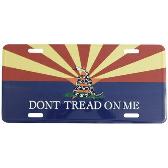 Arizona Gadsden Don't Tread On Me 6"x12" Aluminum License Plate