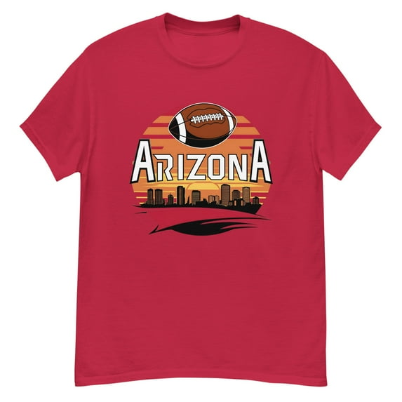Arizona Game Day Hustle Football T-Shirt Unisex Men's or Women's (Cardinal, S)