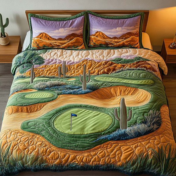 Arizona Golf Dreamscape 3-Piece Quilted Bedding Set