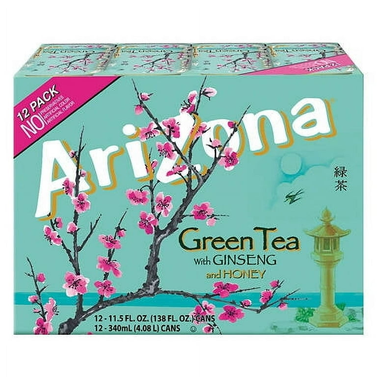 ARIZONA GREEN TEA アリゾナ グリーンティ 12本パック AriZona Green Tea with Ginseng and Honey, 11.5 fl oz Cans, 12 Pack