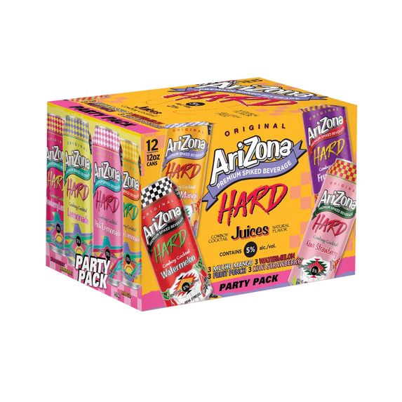 Arizona Hard Tea Juice Vrty 12pkc