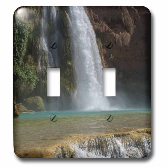 3dRose, Arizona, Havasu Canyon, Havasu waterfalls - US03 DSV0016 - David Svilar, double toggle switch