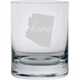 thumbnail image 1 of Arizona Home States Etched 10.25oz Crystal Rocks Whisky Glass, 1 of 1