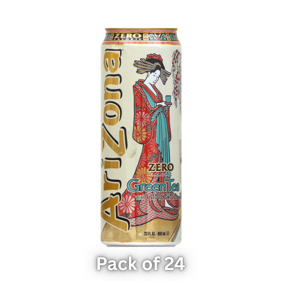 Arizona Iced Tea Diet Green Tea Real Brewed, 23 fl oz Cans, 24 Pack