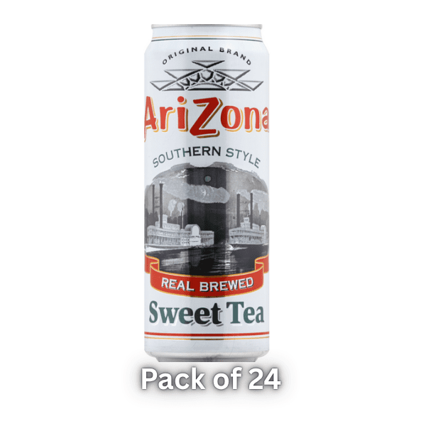 Arizona Iced Tea Southern Style Tea Real Brewed, 23 fl oz Cans, 24 Pack ...