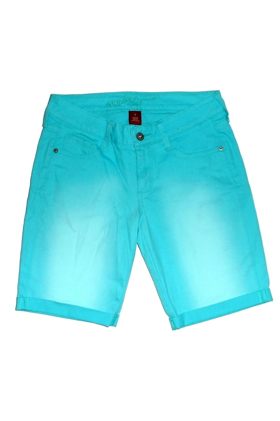 Junior Women's Bermuda Shorts, Blue Curacao Size 5