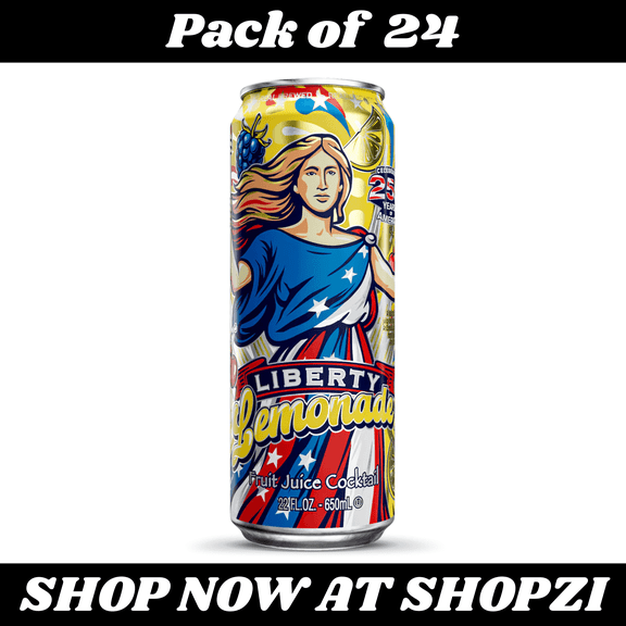 Arizona Liberty Lemonade Juice Cocktail 22oz  24 Pack Refreshing Drink